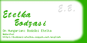 etelka bodzasi business card