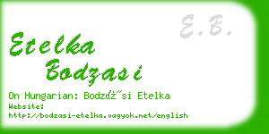 etelka bodzasi business card